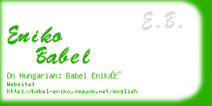 eniko babel business card